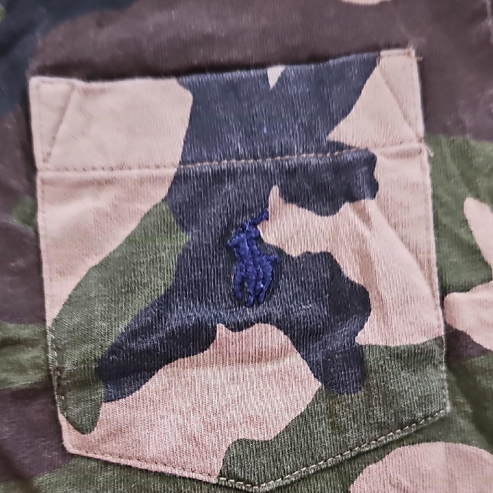 Polo by Ralph Lauren Kids Camo Tee - Green, Brown, Tan - Picture 3 of 4